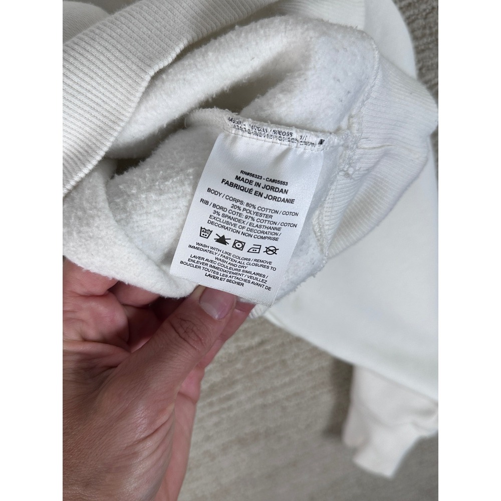 Nike Phoenix Fleece Quarter Zip Cropped Sweatshirt White Womens Medium - Picture 9 of 14